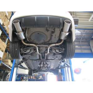 Edelstahl Sportschalldämpfer Audi A6 Typ 4F RS6 5.0 V10 426KW Endrohr 1x 82x157 oval pro Seite