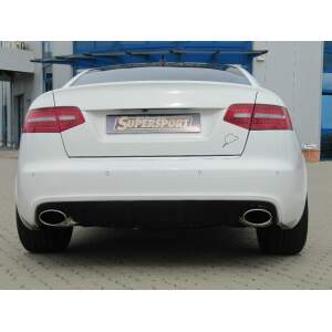 Edelstahl Sportschalldämpfer Audi A6 Typ 4F RS6 5.0 V10 426KW Endrohr 1x 82x157 oval pro Seite