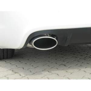 Edelstahl Sportschalldämpfer Audi A6 Typ 4F RS6 5.0 V10 426KW Endrohr 1x 82x157 oval pro Seite