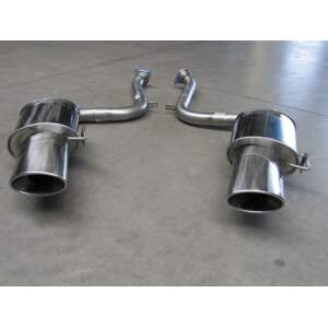 Edelstahl Sportschalldämpfer Audi A6 Typ 4F RS6 5.0 V10 426KW Endrohr 1x 82x157 oval pro Seite