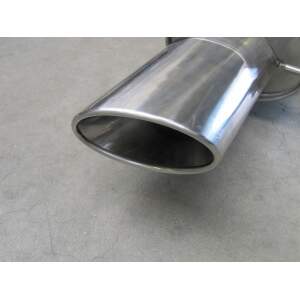 Edelstahl Sportschalldämpfer Audi A6 Typ 4F RS6 5.0 V10 426KW Endrohr 1x 82x157 oval pro Seite