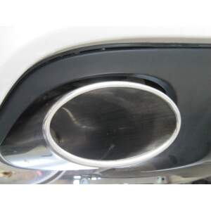 Edelstahl Sportschalldämpfer Audi A6 Typ 4F RS6 5.0 V10 426KW Endrohr 1x 82x157 oval pro Seite