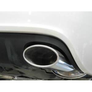 Edelstahl Sportschalldämpfer Audi A6 Typ 4F RS6 5.0 V10 426KW Endrohr 1x 82x157 oval pro Seite