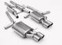 DUPLEX Auspuffanlage Edelstahl AUDI A4 Quattro/4WD Limo,Avant Typ B6/8E Motor: 1.8T, 2.0TFSI in S4 Optik 2x76mm rund, versetzt