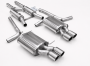DUPLEX Auspuffanlage Edelstahl AUDI A4 Quattro/4WD Limo,Avant Typ B6/8E Motor: 1.8T, 2.0TFSI in S4 Optik 2x76mm rund, versetzt