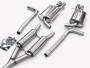 DUPLEX Auspuffanlage Edelstahl AUDI A4 Quattro/4WD Limo,Avant Typ B6/8E Motor: 1.8T, 2.0TFSI in S4 Optik 2x76mm rund, versetzt