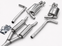 DUPLEX Auspuffanlage Edelstahl AUDI A4 Quattro/4WD Limo,Avant Typ B6/8E Motor: 1.8T, 2.0TFSI in S4 Optik 2x76mm rund, versetzt
