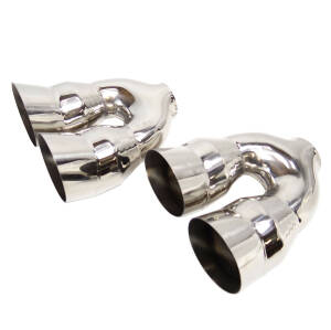 Endrohr SET POWER-DTM 2x 2x90mm Edelstahl 4301...