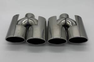 Supersport Endrohr Set Edelstahl 2x96x72 mm Duplex