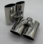 Supersport Endrohr Set Edelstahl 2x96x72 mm Duplex