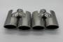 Supersport Endrohr Set Edelstahl 2x96x72 mm Duplex