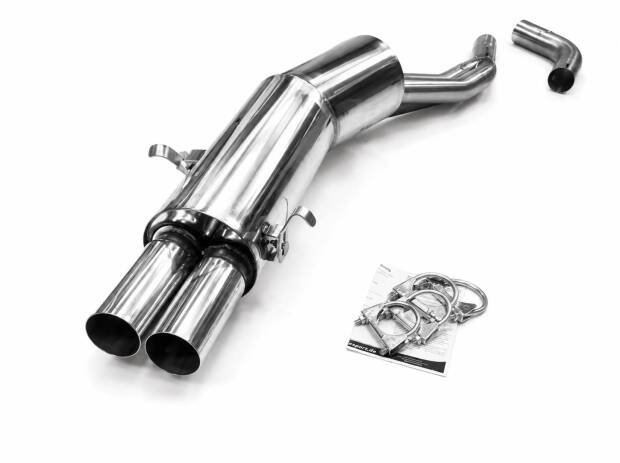 Supersport Auspuff BMW E34 Edelstahl 2x70mm