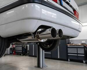 Supersport Auspuff BMW E34 Edelstahl 2x70mm
