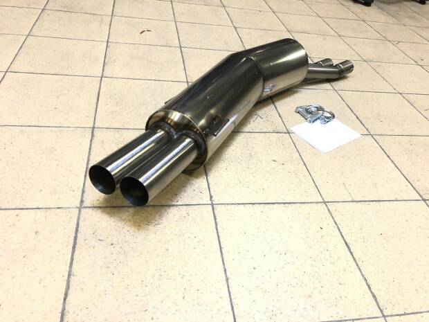 Edelstahl Sportschalldämpfer BMW 7er Typ E32 - 2x70mm