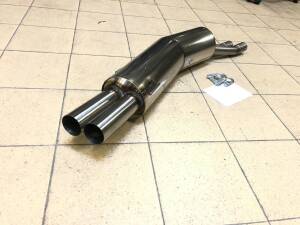 Edelstahl Sportschalldämpfer BMW 7er Typ E32 - 2x70mm
