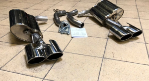 Edelstahl Sportschalldämpfer Duplex MERCEDES BENZ CLS Typ C219 Baujahr 10/04-