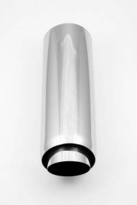 Endrohr Anschweißendrohr 100mm verjüngt mit Vorsatz 76mm UNIVERSAL, Länge 330mm