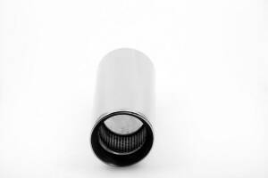 Endrohr Anschweißendrohr hochglanzpoliert Ø 100mm mit Vorsatz 76mm gebördelt, ohne Absorber, 330mm