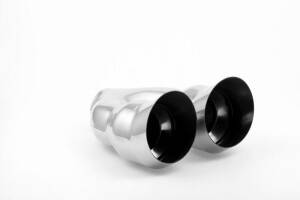 Endrohr Anschweißendrohr poliert 2x76mm POWER-DTM...