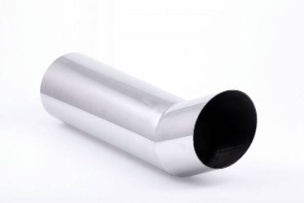 Powerendrohr Edelstahl 90mm POWER-DTM, scharf, DTM-Look, 330mm poliert