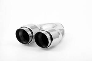 Endrohr Anschweißendrohr poliert 2x90mm mit...