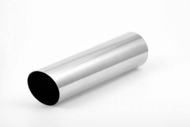 Edelstahl Anschweißendrohr - hochglanzpoliert, 80mm, ohne Absorber