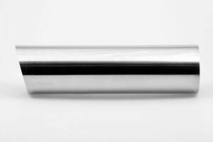 Endrohr Anschweißendrohr Edelstahl 4301 hochglanzpoliert 90mm ohne Absorber, scharf, gerade, 330mm