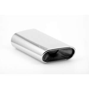 Endrohr poliert 75x165mm seitlich abgeschrägt links UNIVERSAL