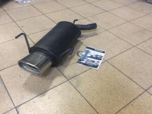 Stahl Endschalldämpfer OPEL Corsa C 09/00- Endrohr: 70x140mm flachoval