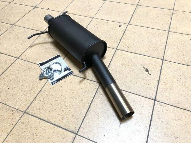 Stahl Endschalldämpfer VW Golf 1 Cabriolet Typ 155 Bj. 09/79-