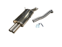 Edelstahl Endschalldämpfer BMW 3er E30 Bj. 11/82-05/93 Motor 320i,325i (Otto 95,125KW) 2x76mm rund, scharf, gerade