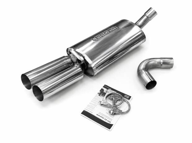 Edelstahl Endschalldämpfer AUDI 80,90 Typ 89