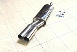 Edelstahl Endschalldämpfer AUDI A4 2WD Typ B5 - 2x70mm