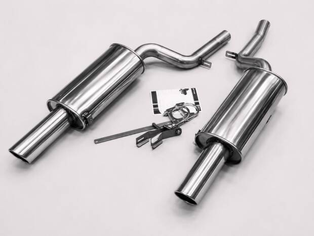 Duplex Edelstahl Endschalldämpfer AUDI A6 Quattro Typ 4B