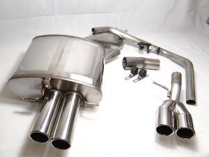 Edelstahl Endschalldämpfer DUPLEX BMW 5er E60 - 2x90mm
