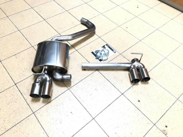 DUPLEX Endschalldämpfer Edelstahl BMW 3er (E91,E93) Bj. 01/05- Motor 316i