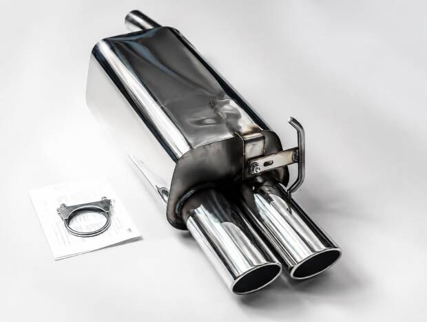 Edelstahl Endschalldämpfer MERCEDES BENZ E-Klasse W210 Bj.06/95- E200, E230, E240, E280 (Modelle mit Einzel-Eingangsrohr)