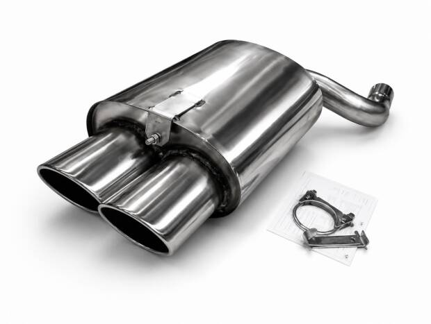 Edelstahl Endschalldämpfer MERCEDES BENZ SLK (R170) 09/96- 200, 200K, 230K