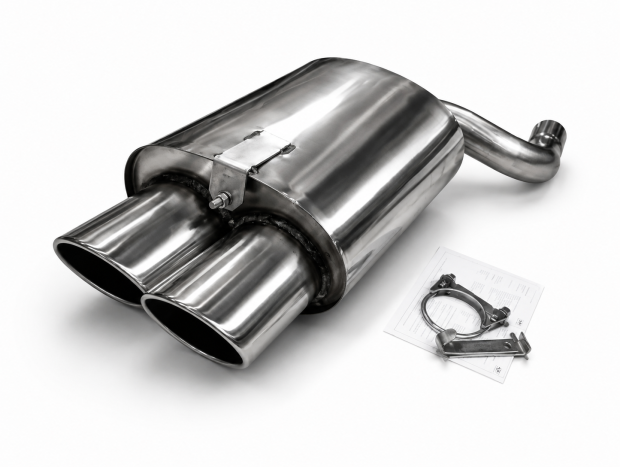 Edelstahl Endschalldämpfer MERCEDES BENZ SLK (R170) 09/96- 200, 200K, 230K