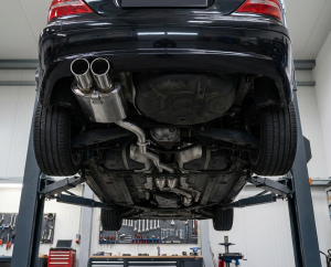 Edelstahl Endschalldämpfer MERCEDES BENZ SLK (R170) 09/96- 200, 200K, 230K