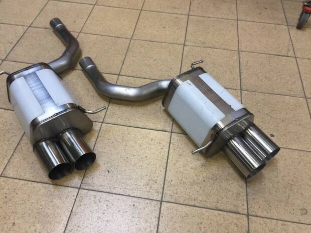 Edelstahl Endschalldämpfer DUPLEX MERCEDES BENZ SLK II (R171)