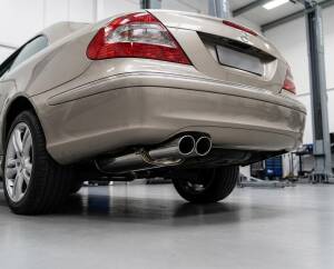 Edelstahl Endschalldämpfer MERCEDES BENZ CLK C209 Bj. 05/02- Motor 200K,240 (Otto 120,125KW)