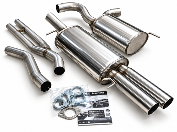 Edelstahl Auspuffanlage - AUDI A6 Typ 4B - Bi-Kat