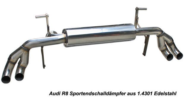 Duplex Edelstahl Auspuffanlage AUDI R8 (42, 42A)