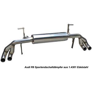 DUPLEX Edelstahl Auspuffanlage AUDI R8 (42, 42A) 09/06-...