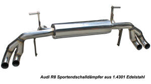 Duplex Edelstahl Auspuffanlage AUDI R8 (42, 42A)