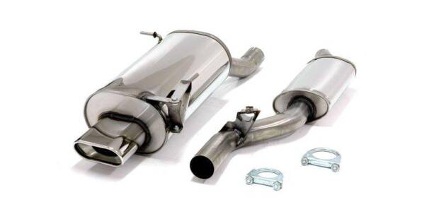 Poweranlage Edelstahl BMW Z3 Typ R/C Baujahr 10/95- Motor 1.8 8V (Otto 85KW) Endrohr 70/140mm
