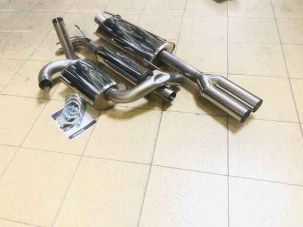Edelstahl Auspuffanlage 63,5mm VW VENTO Typ 1H2