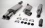 Supersport Edelstahl Auspuffanlage 63,5mm VW Golf II 19E 08/83- Endrohr 2x76mm rund, gerade