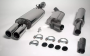Supersport Edelstahl Auspuffanlage 63,5mm VW Golf II 19E 08/83- Endrohr 2x76mm rund, gerade